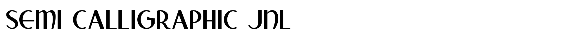 Semi Calligraphic JNL